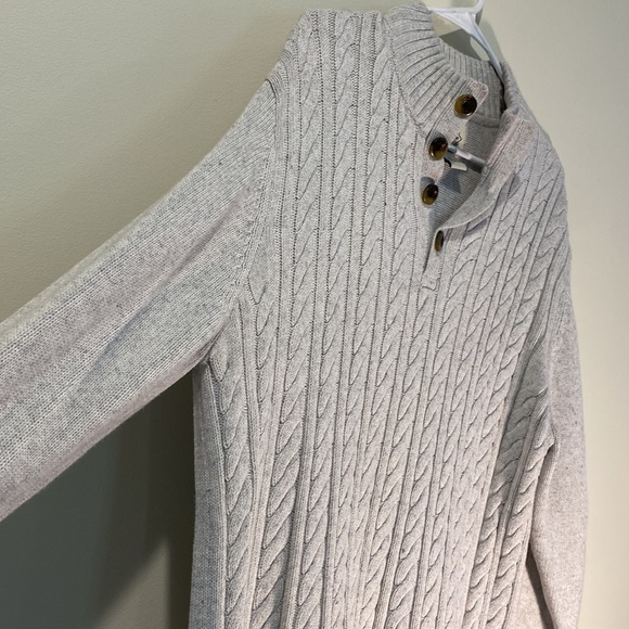 mens St Johns Bay Menswear Sweater Light grey - Picture 3 of 7